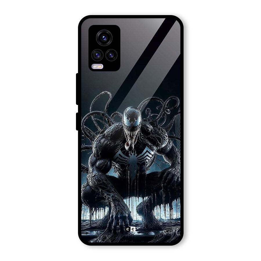 Sitting Venom Glass Back Case for Vivo V20 2021