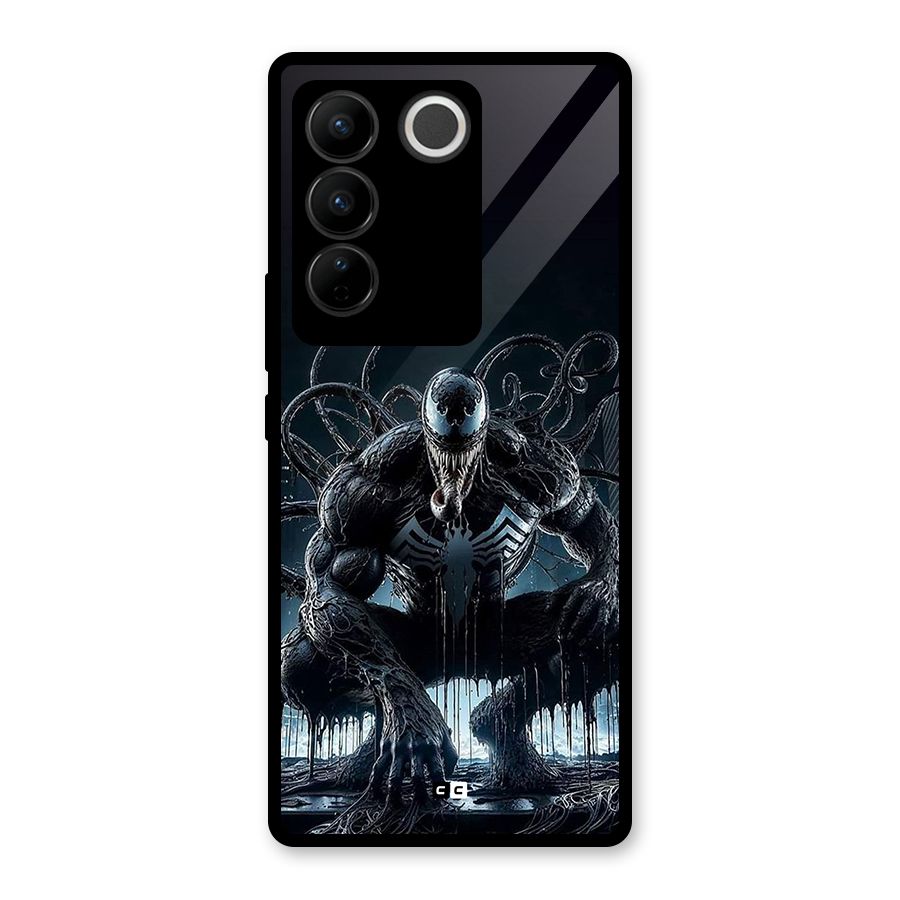 Sitting Venom Glass Back Case for Vivo V27
