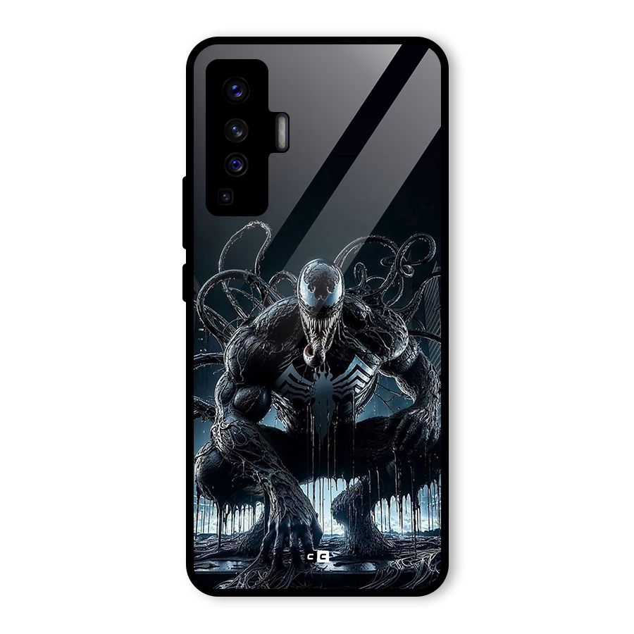 Sitting Venom Glass Back Case for Vivo X50