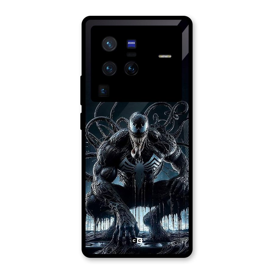 Sitting Venom Glass Back Case for Vivo X80 Pro