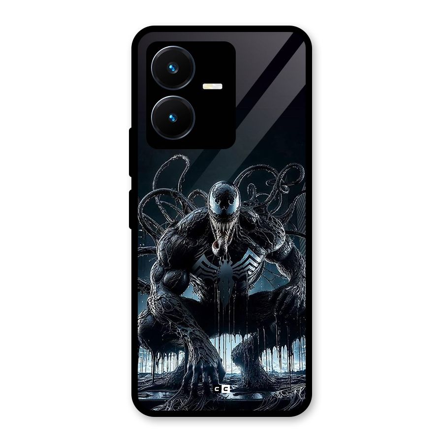 Sitting Venom Glass Back Case for Vivo Y22s