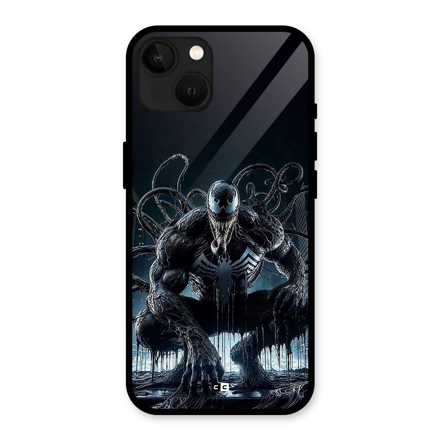 Sitting Venom Glass Back Case for iPhone 13