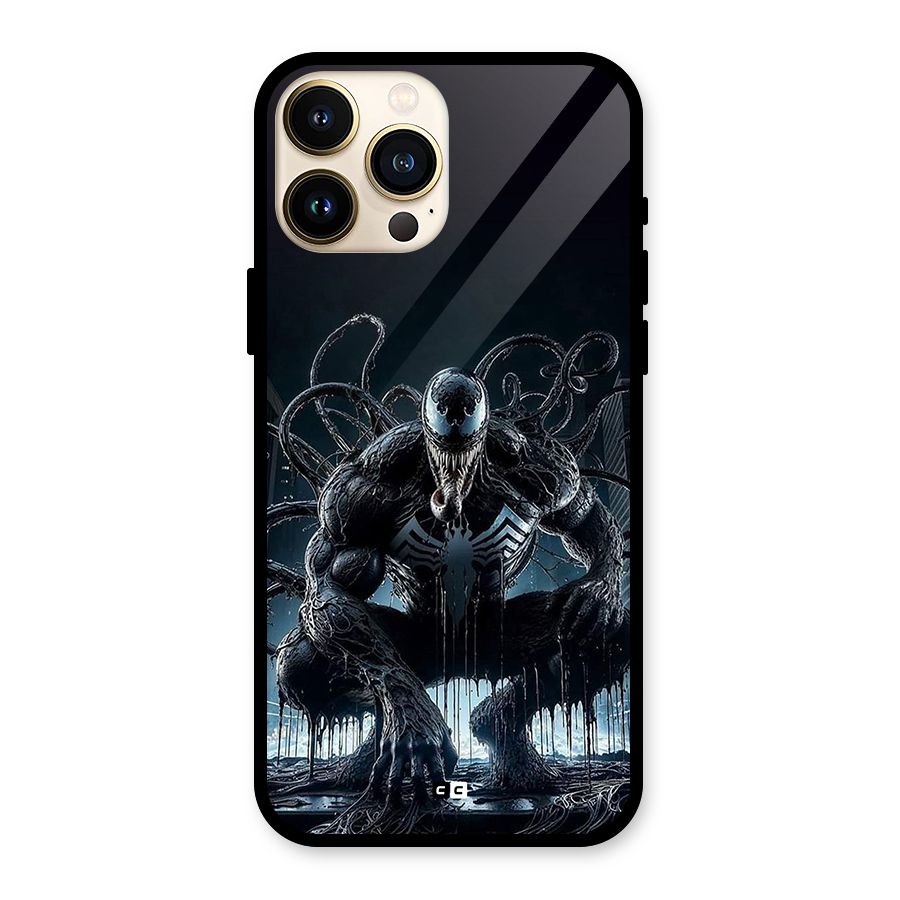 Sitting Venom Glass Back Case for iPhone 13 Pro Max