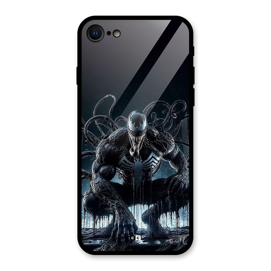 Sitting Venom Glass Back Case for iPhone 7