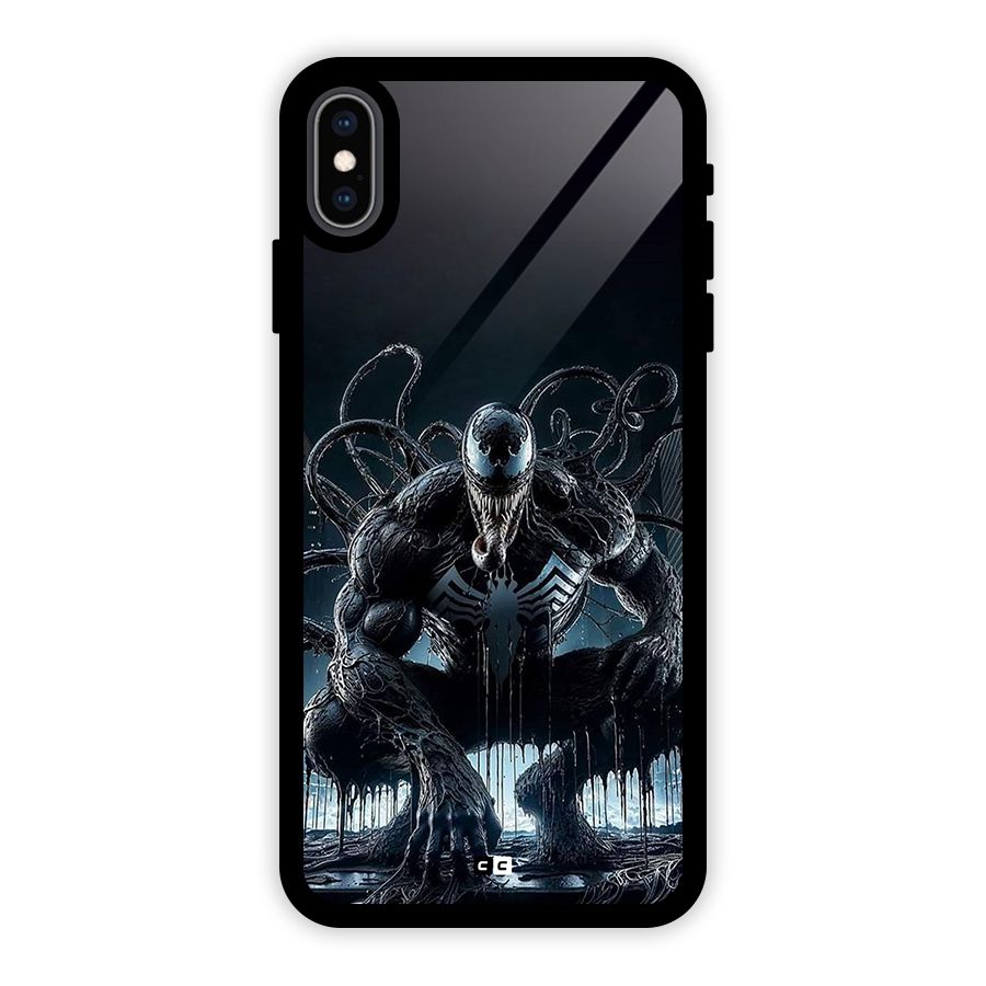 Sitting Venom Glass Back Case for iPhone XS Max