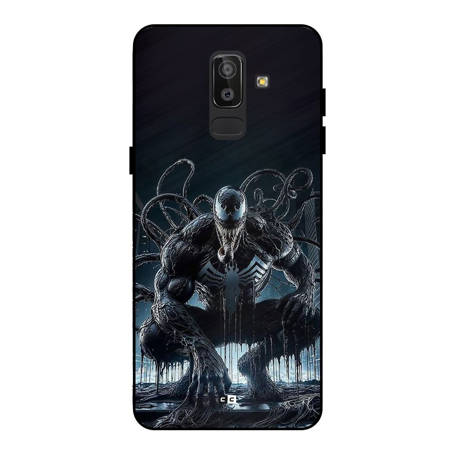 Sitting Venom Metal Back Case for Galaxy J8
