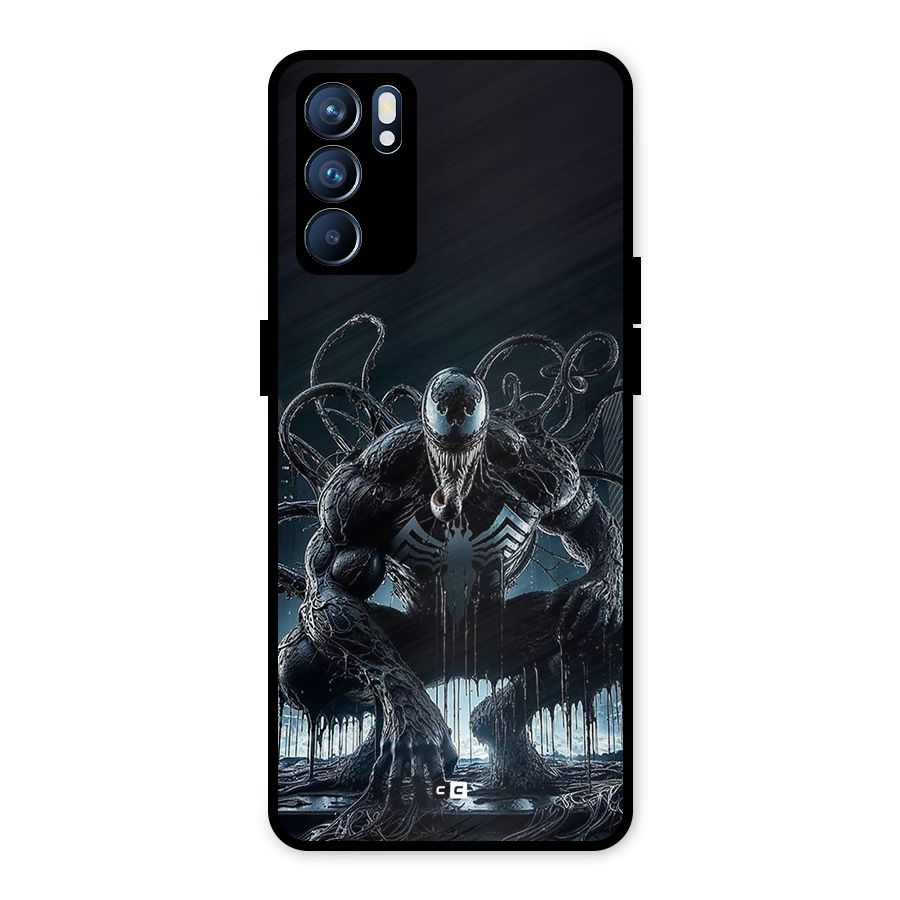 Sitting Venom Metal Back Case for Oppo Reno6 5G