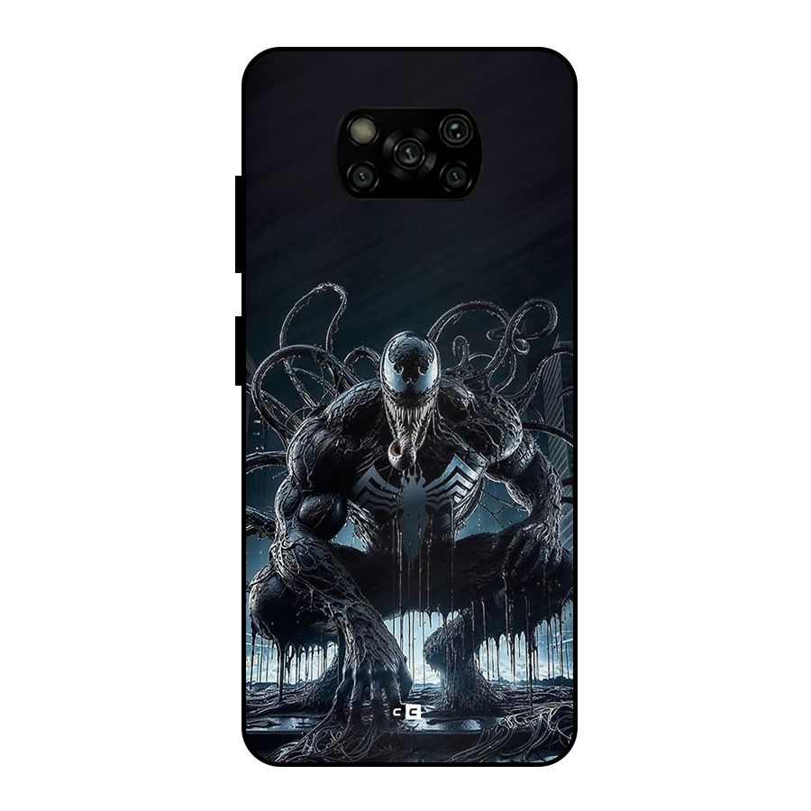 Sitting Venom Metal Back Case for Poco X3