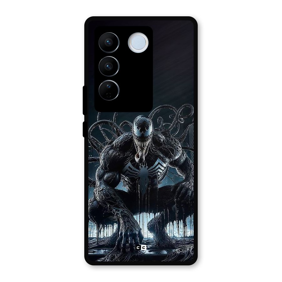 Sitting Venom Metal Back Case for Vivo V27 Pro