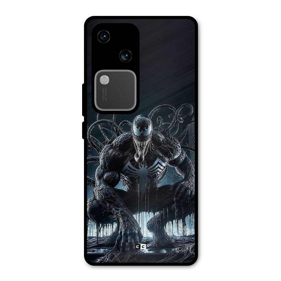 Sitting Venom Metal Back Case for Vivo V30 Pro