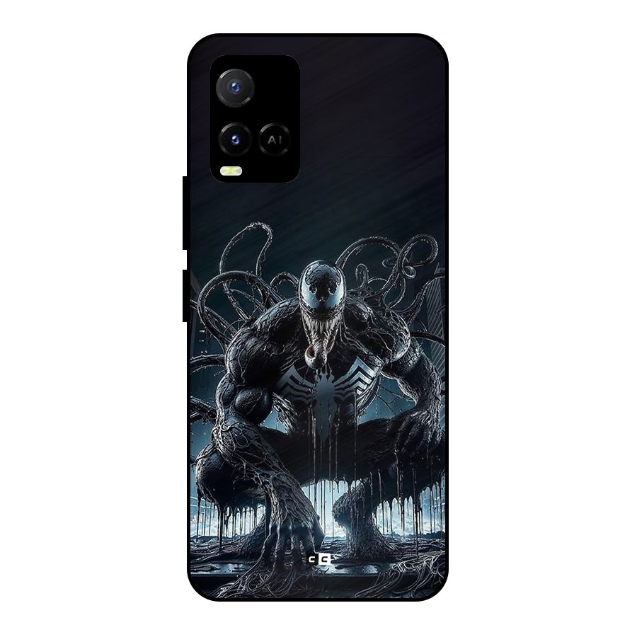 Sitting Venom Metal Back Case for Vivo Y21G