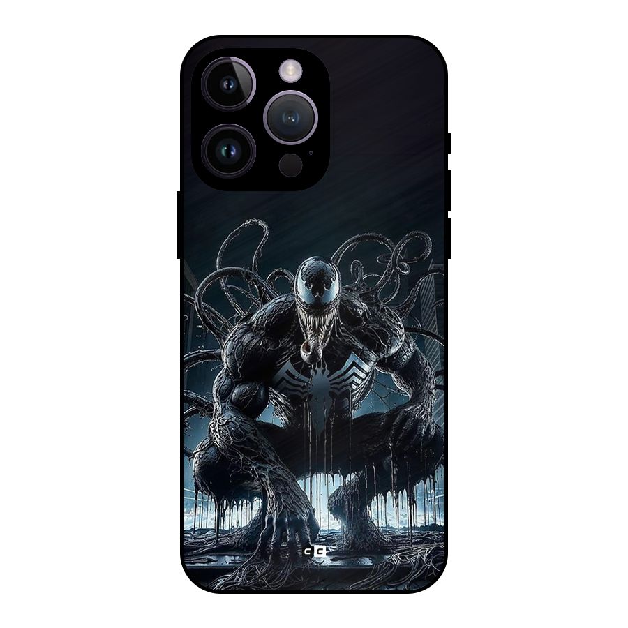 Sitting Venom Metal Back Case for iPhone 14 Pro Max