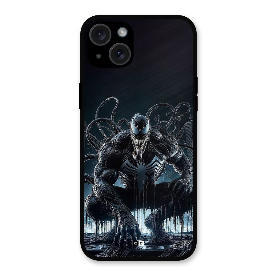 Sitting Venom Metal Back Case for iPhone 15 Plus