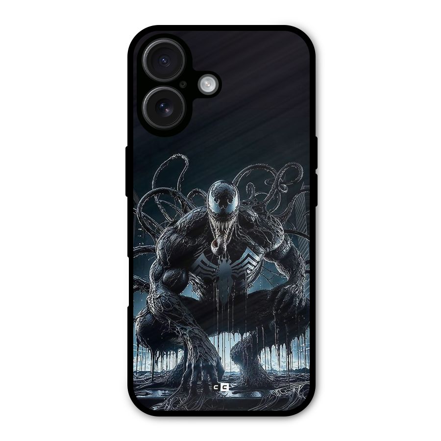 Sitting Venom Metal Back Case for iPhone 16