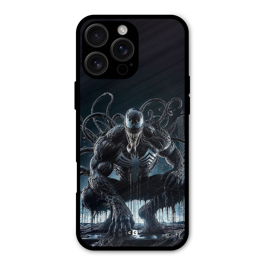 Sitting Venom Metal Back Case for iPhone 16 Pro Max
