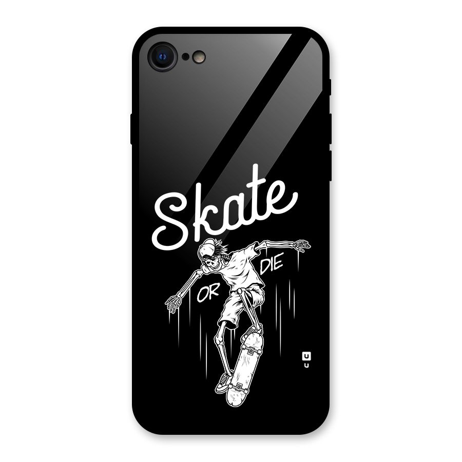 Skate Or Die Glass Back Case for iPhone 8