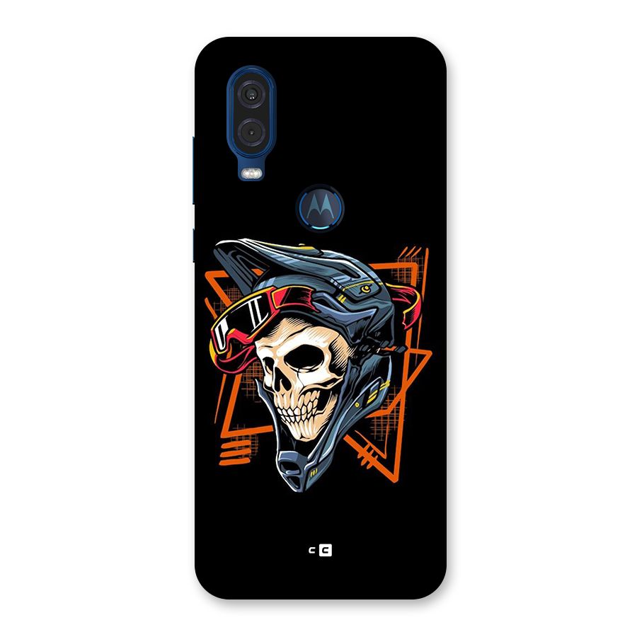 Skull Helmet Back Case for Motorola One Vision