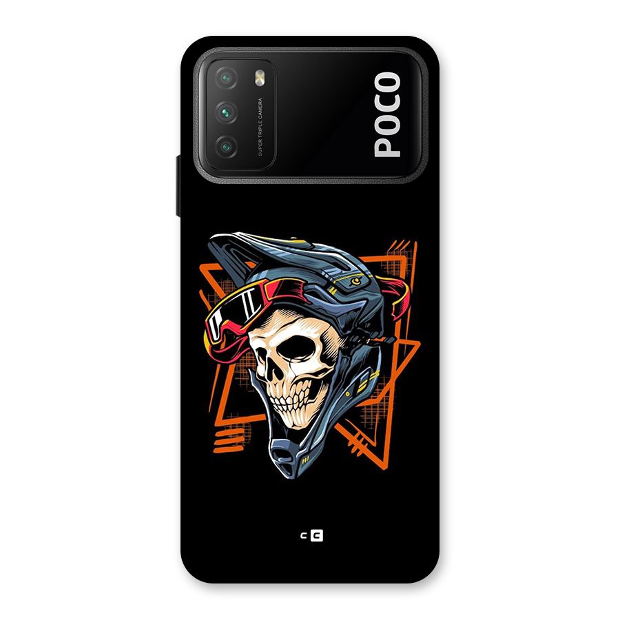 Skull Helmet Back Case for Poco M3