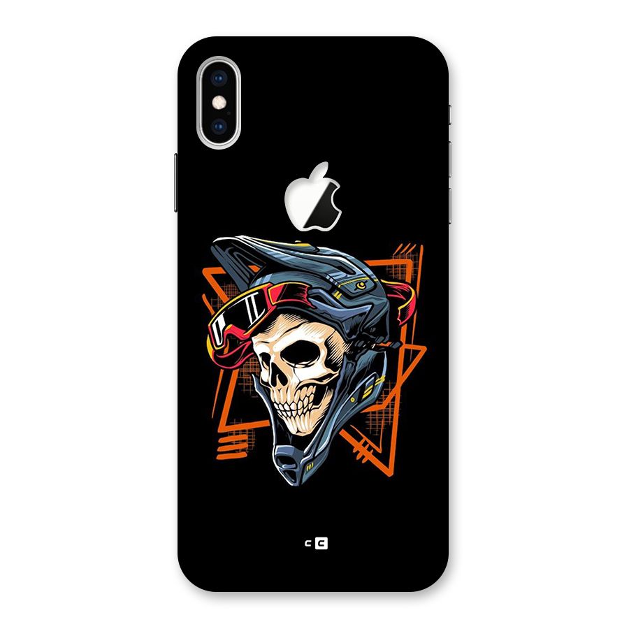 Skull Helmet Back Case for iPhone XS Max Apple Cut