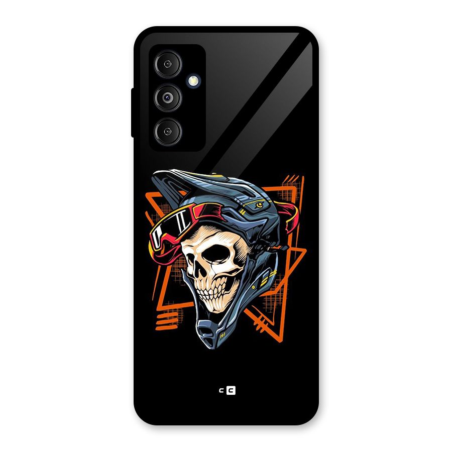 Skull Helmet Glass Back Case for Galaxy M14 5G