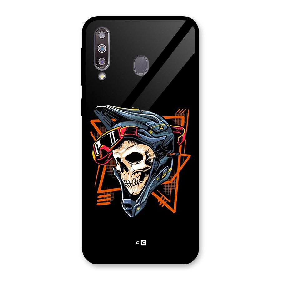 Skull Helmet Glass Back Case for Galaxy M30