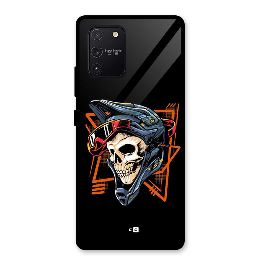 Skull Helmet Glass Back Case for Galaxy S10 Lite