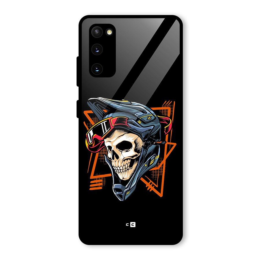 Skull Helmet Glass Back Case for Galaxy S20 FE 5G