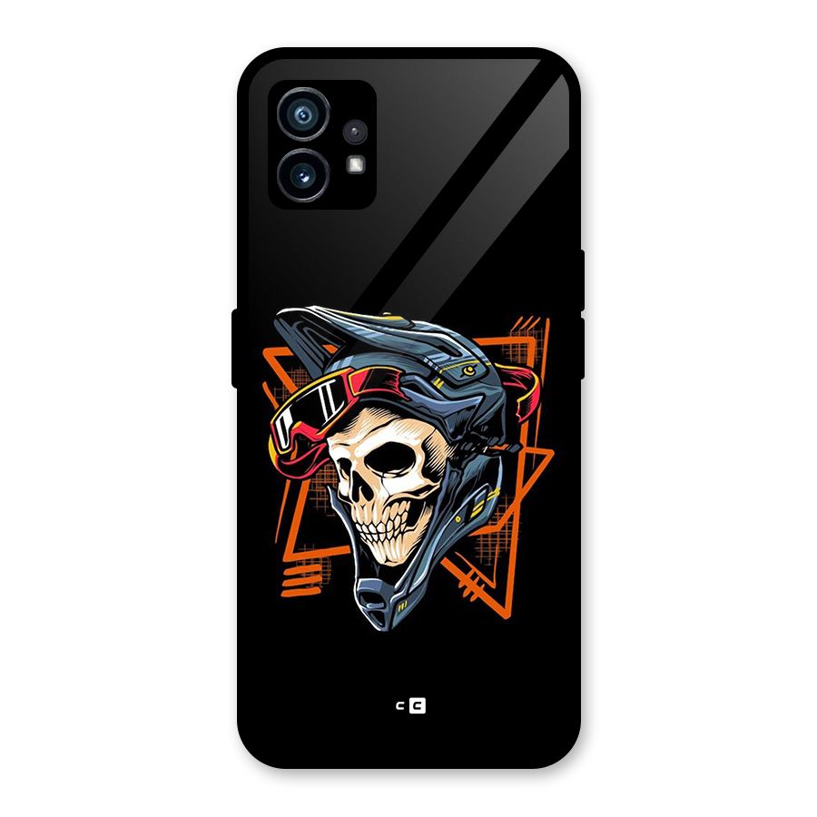 Skull Helmet Glass Back Case for Nothing Phone 1