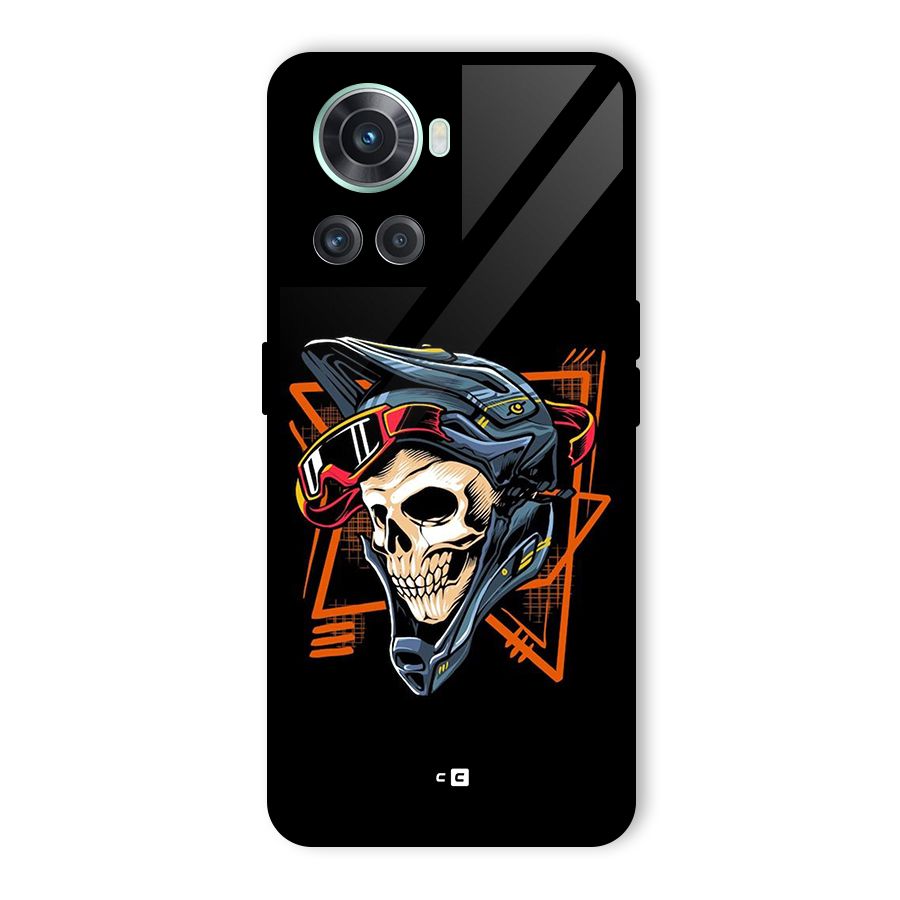 Skull Helmet Glass Back Case for OnePlus 10R