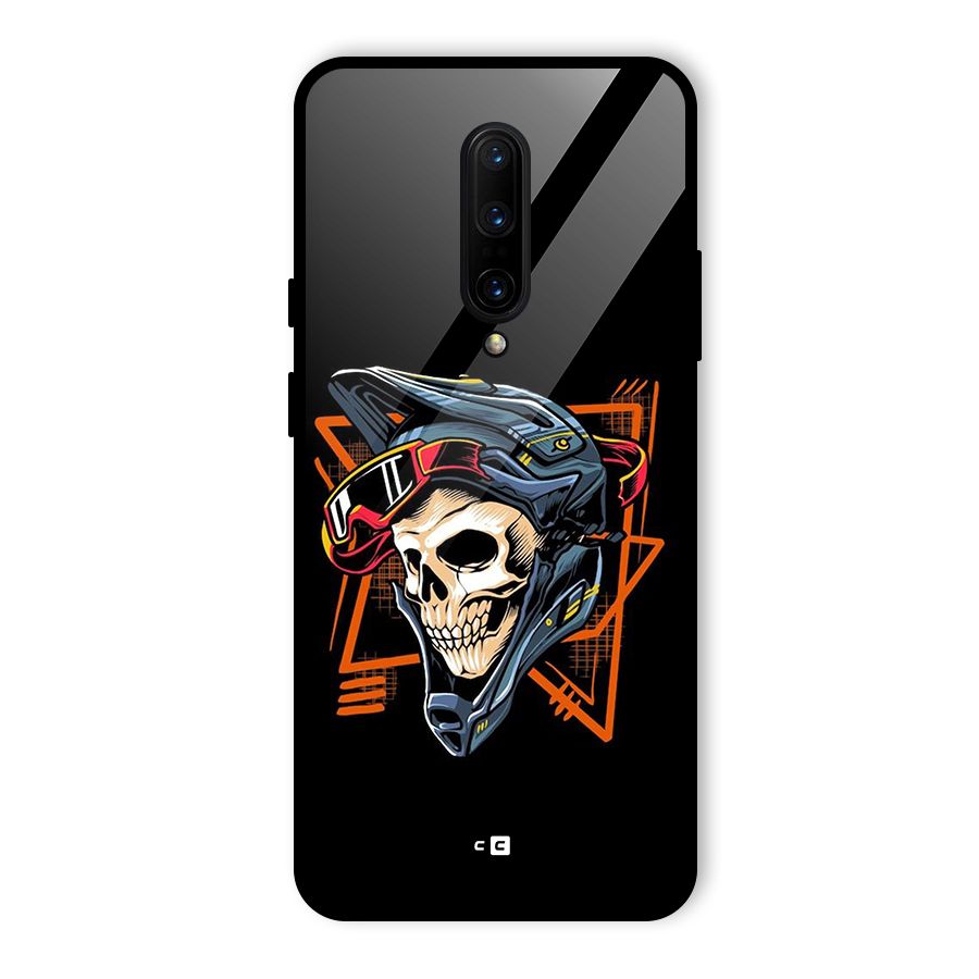Skull Helmet Glass Back Case for OnePlus 7 Pro
