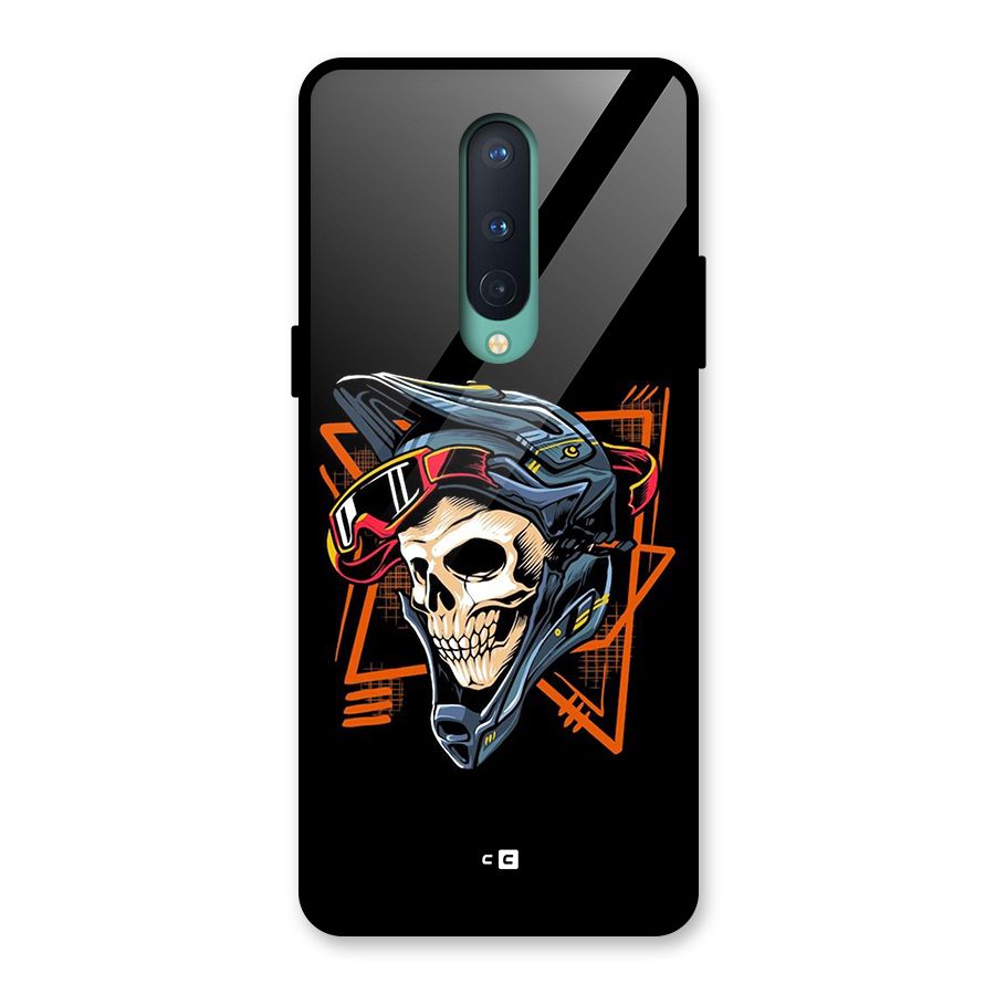 Skull Helmet Glass Back Case for OnePlus 8