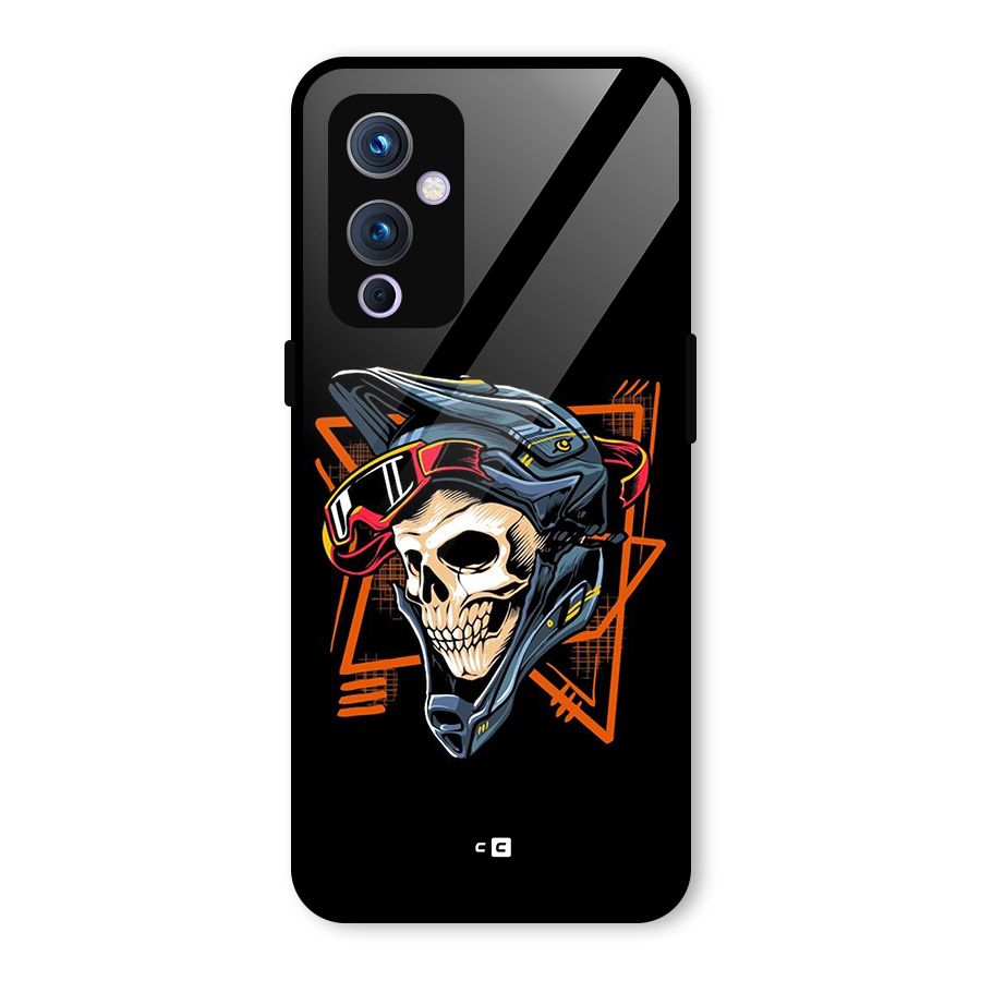 Skull Helmet Glass Back Case for OnePlus 9
