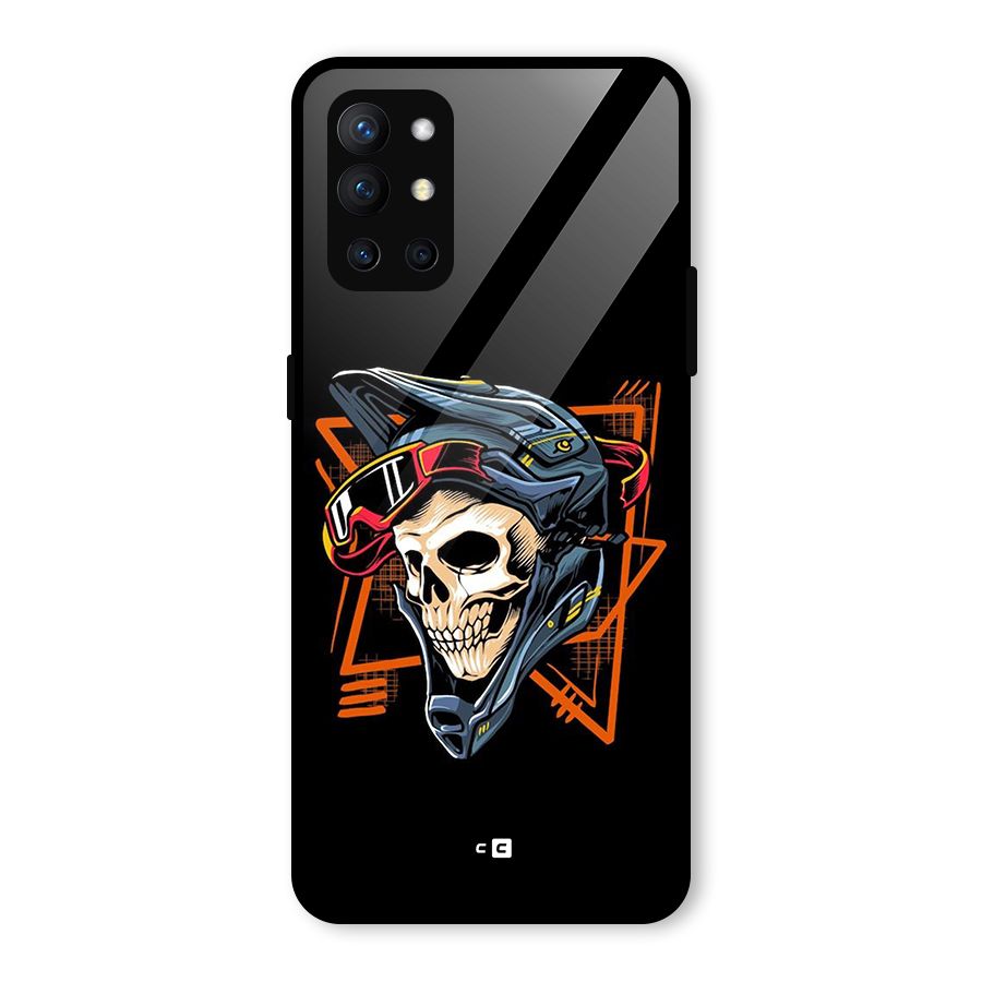 Skull Helmet Glass Back Case for OnePlus 9R