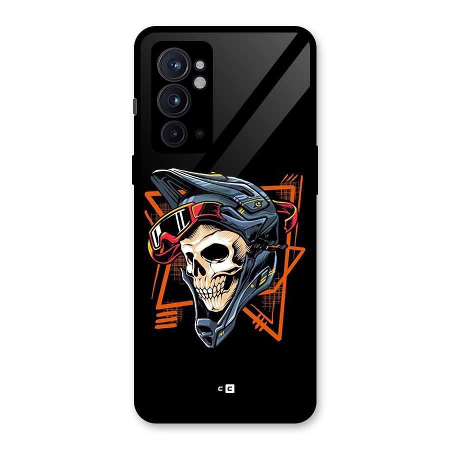 Skull Helmet Glass Back Case for OnePlus 9RT 5G
