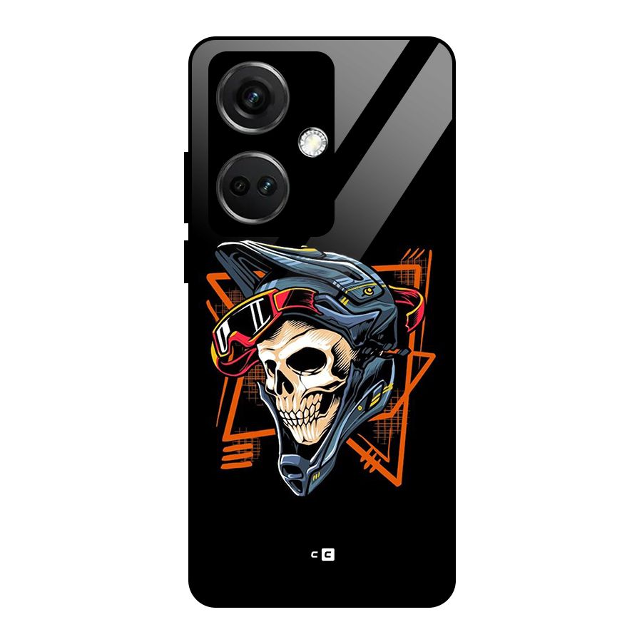 Skull Helmet Glass Back Case for OnePlus Nord CE 3 5G