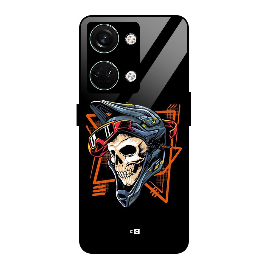 Skull Helmet Glass Back Case for Oneplus Nord 3