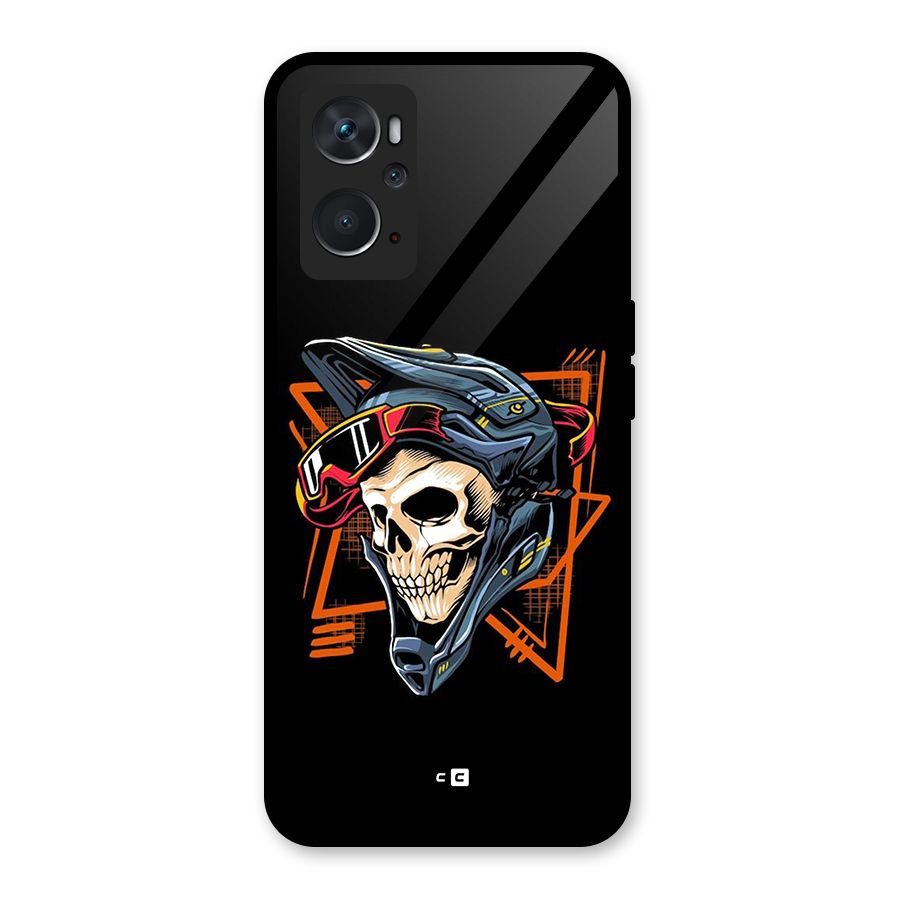 Skull Helmet Glass Back Case for Oppo K10 4G