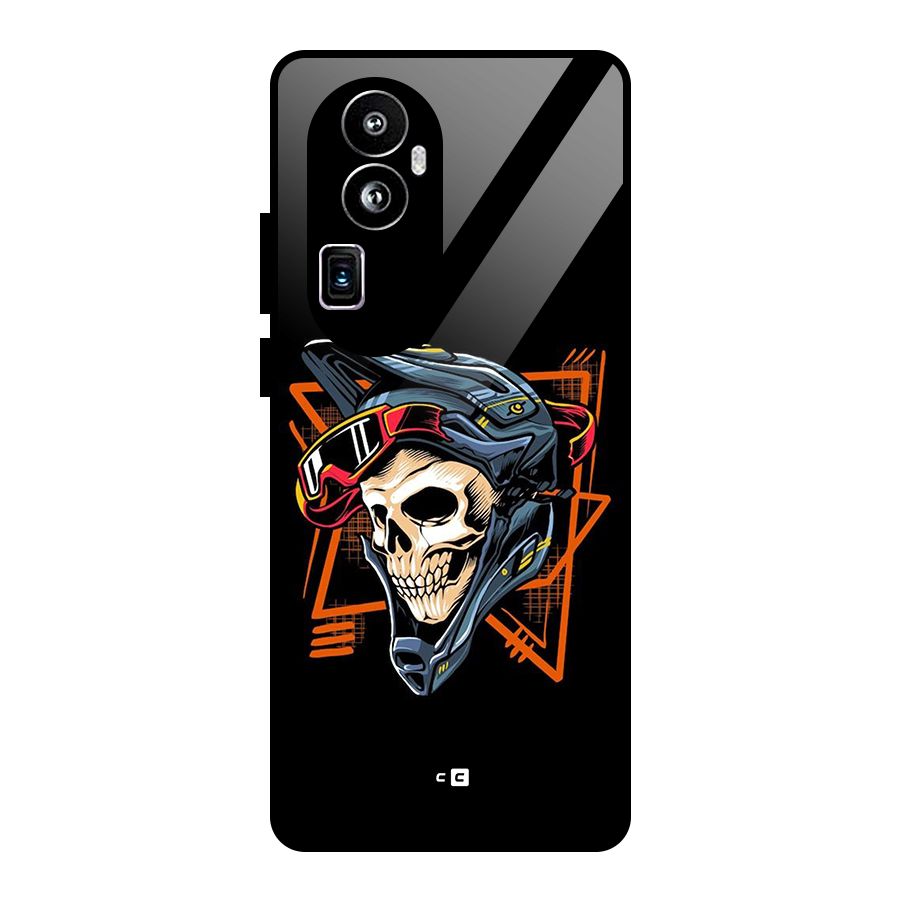 Skull Helmet Glass Back Case for Oppo Reno10 Pro Plus