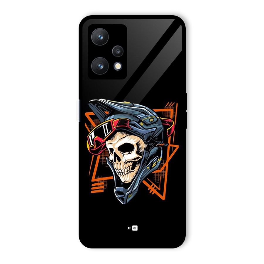 Skull Helmet Glass Back Case for Realme 9 Pro 5G