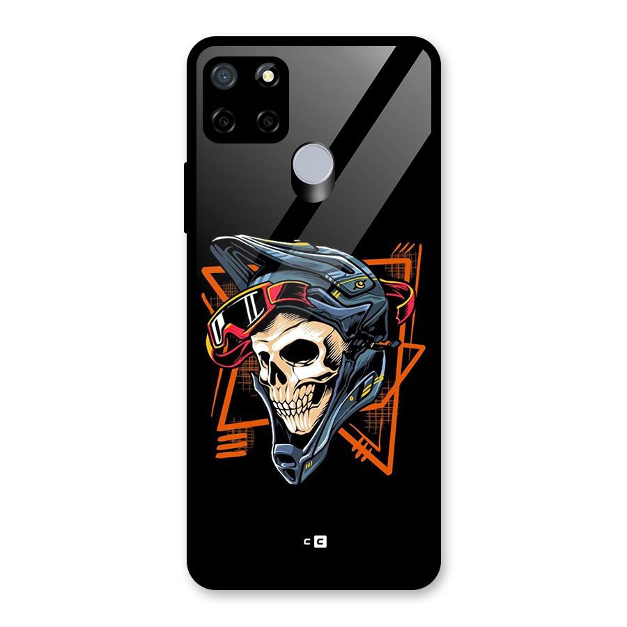 Skull Helmet Glass Back Case for Realme Narzo 20