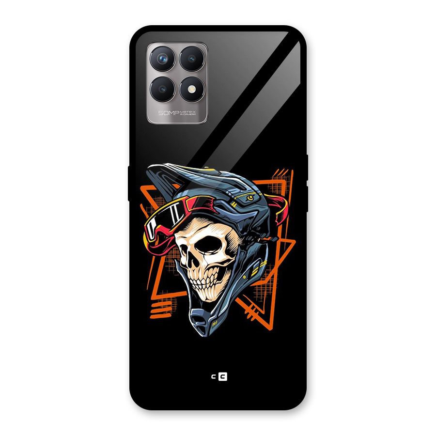 Skull Helmet Glass Back Case for Realme Narzo 50