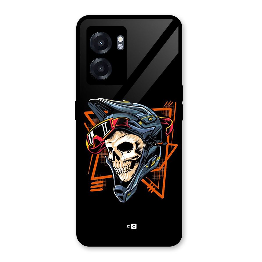Skull Helmet Glass Back Case for Realme Narzo 50 5G