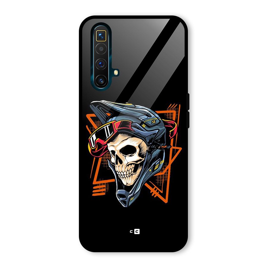 Skull Helmet Glass Back Case for Realme X3 SuperZoom