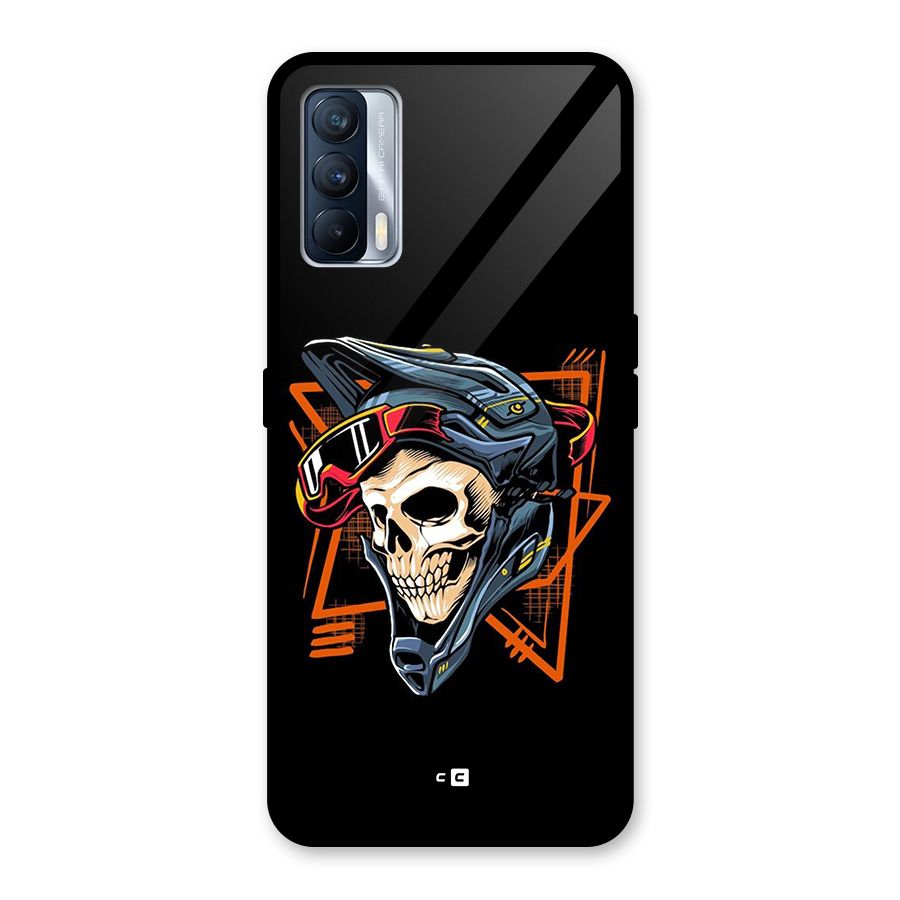 Skull Helmet Glass Back Case for Realme X7