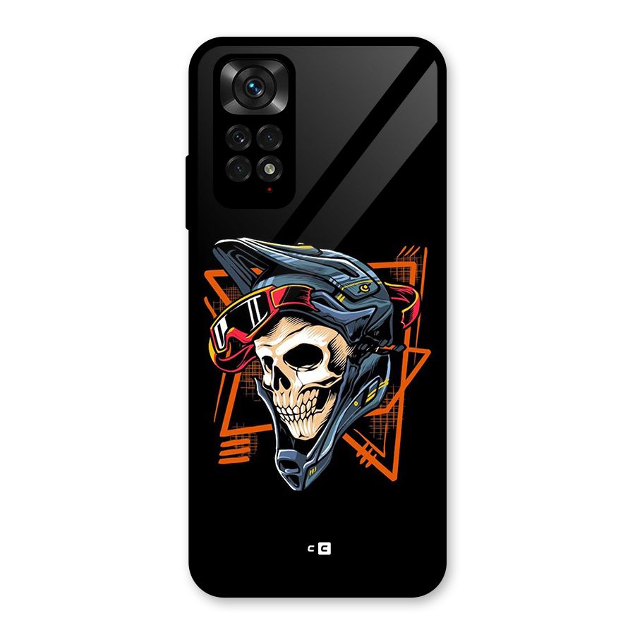 Skull Helmet Glass Back Case for Redmi Note 11S
