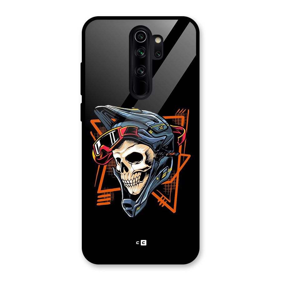 Skull Helmet Glass Back Case for Redmi Note 8 Pro