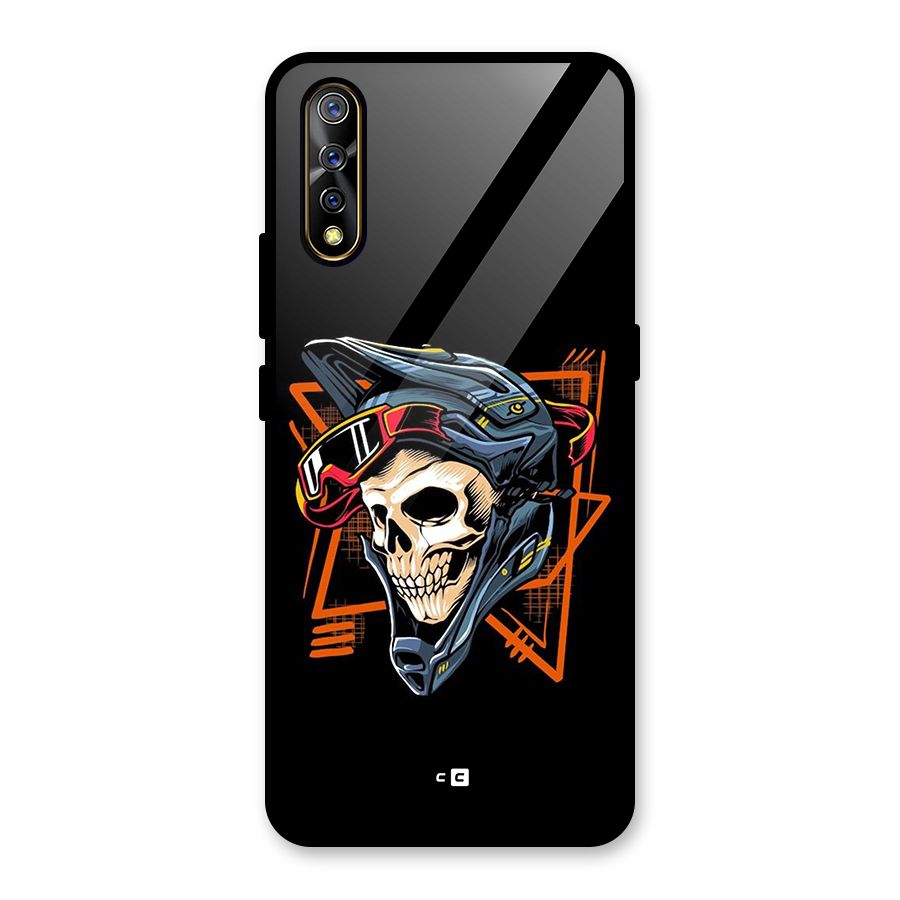 Skull Helmet Glass Back Case for Vivo S1