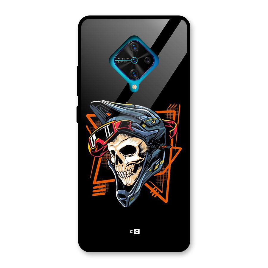 Skull Helmet Glass Back Case for Vivo S1 Pro