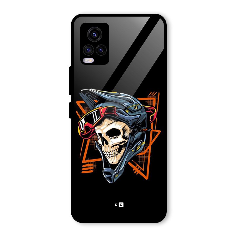 Skull Helmet Glass Back Case for Vivo V20