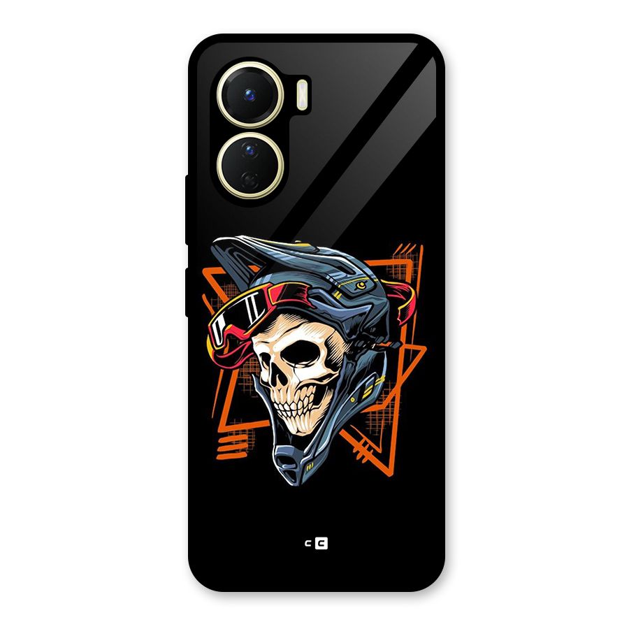 Skull Helmet Glass Back Case for Vivo Y16